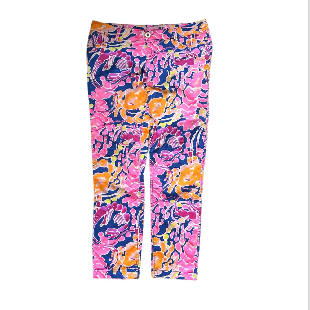 Lilly Pulitzer Callahan “Catch and Release”Chino pants size 10 - Picture 2 of 5